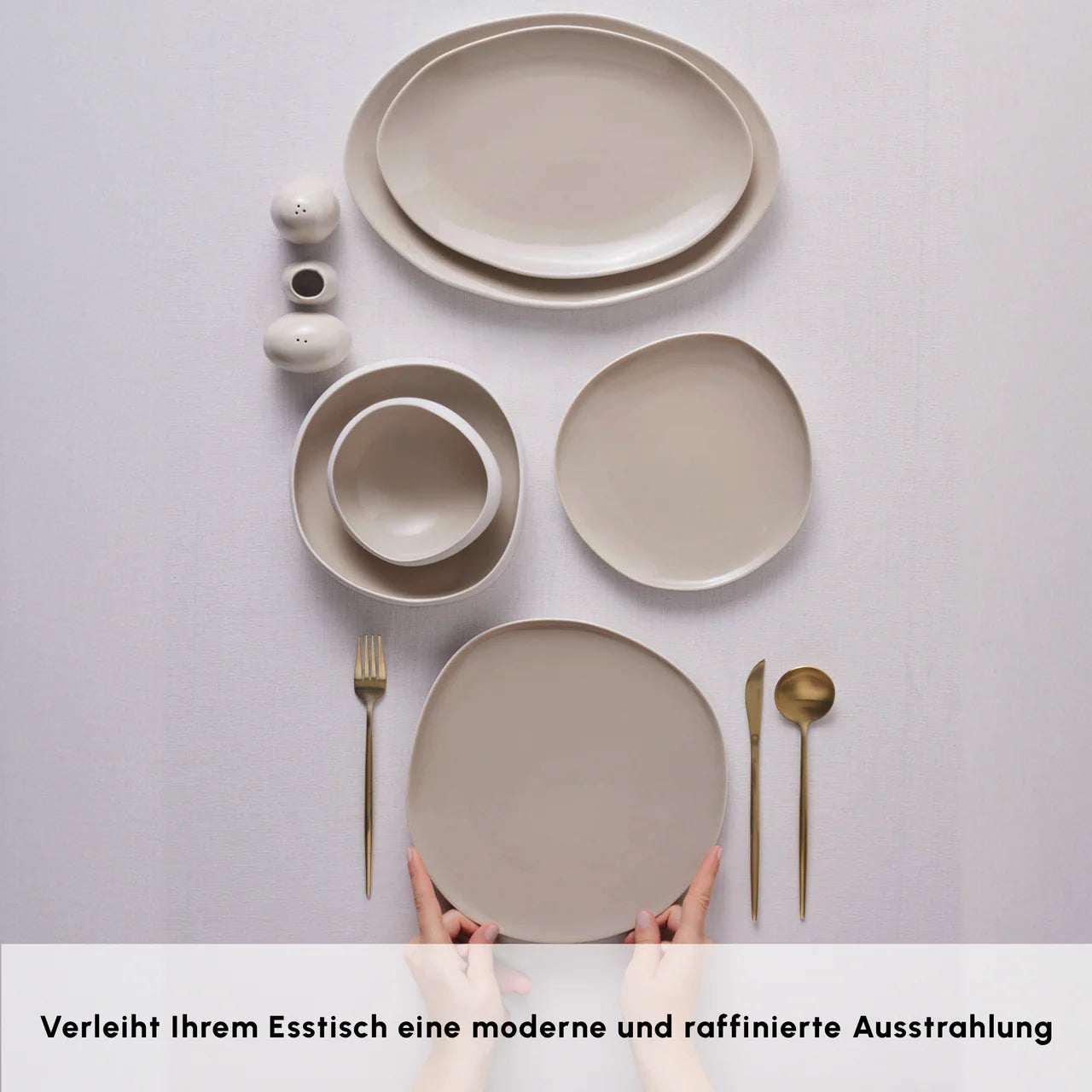 Karaca Cupid Beige Geschirrset 55 teilig Earth Collection – Emirtex Home