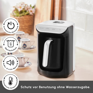 Karaca Hatir Köz Milky türkische Kaffeekocher Weiß