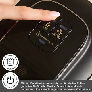 Karaca Hatir Neo Inox Türkischer Kaffeekocher mit Edelstahl-Kanne