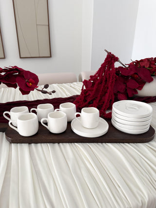 Diva Weiss 6er Mokkatassen Set