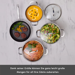 Karaca Ceramica Steel 3Ply Edelstahl-Kochgeschirr-Set