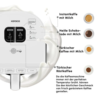 Karaca Hatir Köz Milky türkische Kaffeekocher Weiß