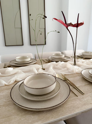 Pure Sand Dessertteller 19 cm Beige