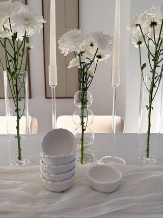 Pearly Weiss 6er Dip- Schälchen Set – Emirtex Home