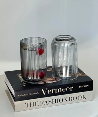 Relief smoked Glas 2er Set long 400 ml