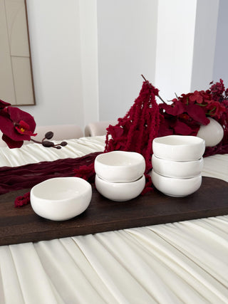 Diva Weiss 6er Dip- Schälchen Set - 9 cm