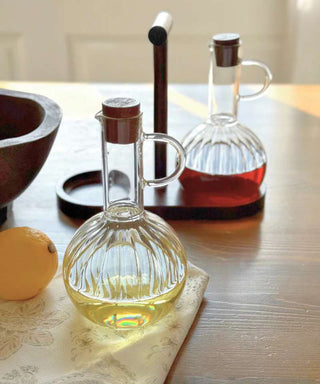 Jam Essig-Öl Flasche Set Holz Relief