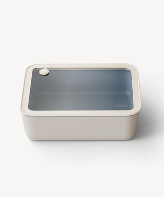 Glas Frischhaltedose Beige 2650 ml Ceramic Rechteckig