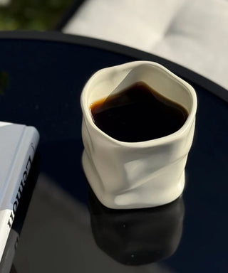 2er Diamond Keramik Becher Beige