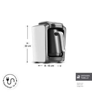 Karaca Hatir Neo Türkische Kaffeemaschine mit Milch – Porcelain White