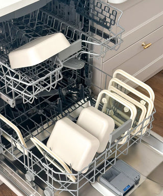 Glas Frischhaltedose Beige 600ml Ceramic Quadratisch