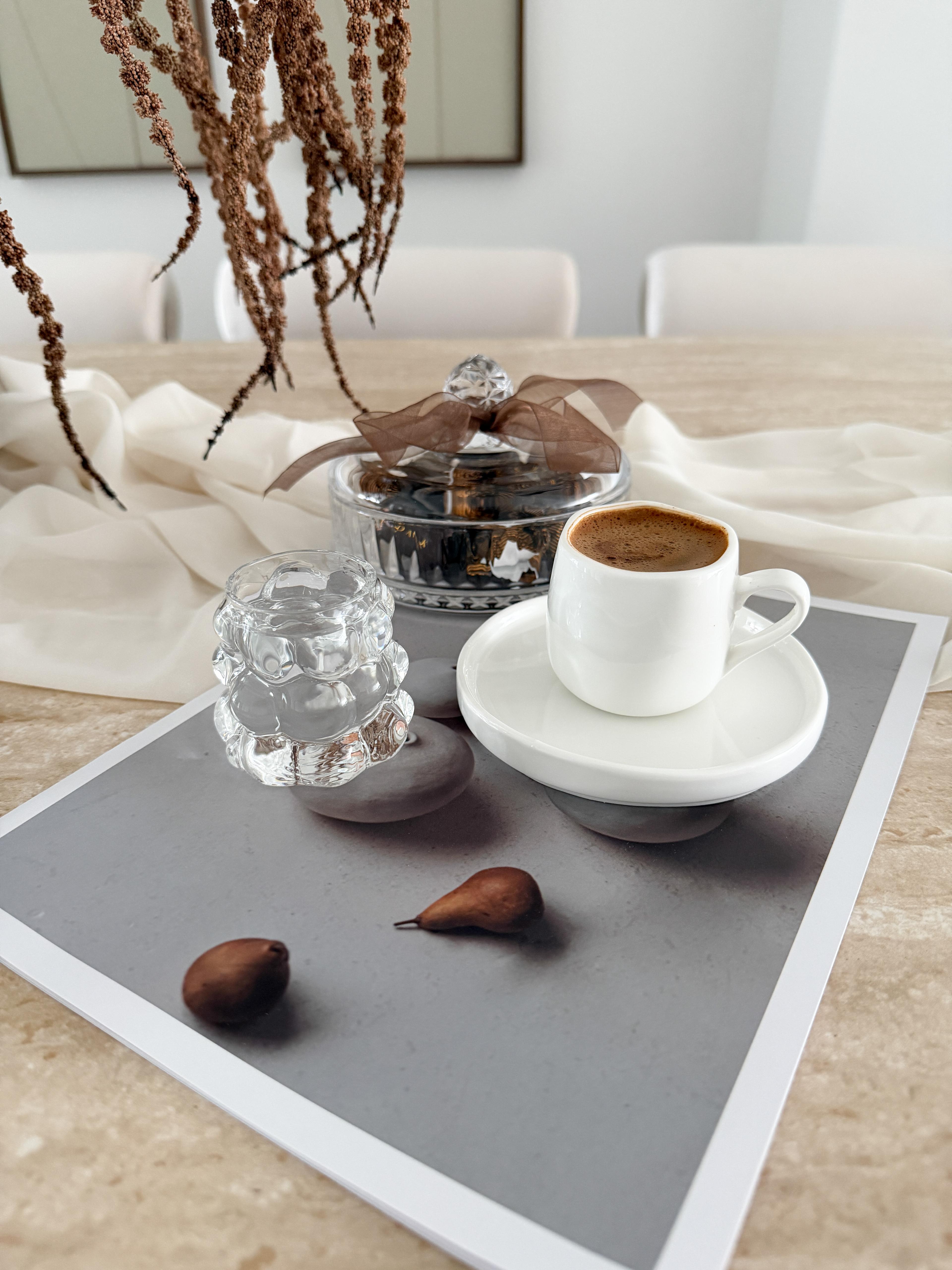 Diva Weiss 6er Mokkatassen Set – Emirtex Home