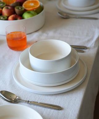 Noa Weiß-Beige Geschirrset – 24-teilig