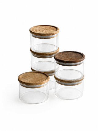 Space Vorratsgläser mit Deckel 6er Set