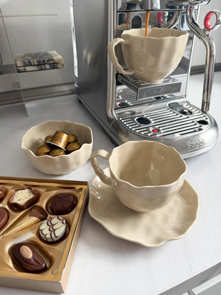 Angles Kaffeetassen 6er Set I Beige