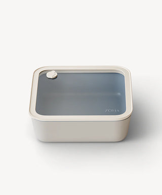 Glas Frischhaltedose Beige 1940ml Ceramic Quadratisch