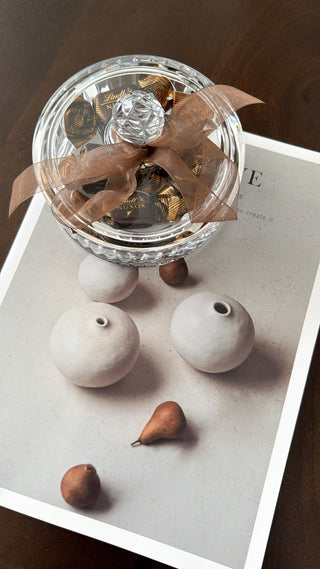 Elisa Glasschale mit Deckel- Zuckerdose