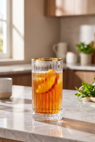Pasabahce Elysia Gold 4er Longdrink Glas 435 ml Golden Touch