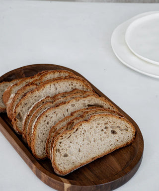 Akazienholz Lumo Tablett Oval 34cm