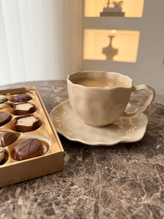 Angles Kaffeetassen 6er Set I Beige