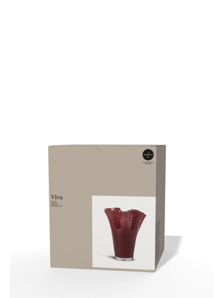 Viva Vase groß aus mundgeblasenem Glas – Bordeaux
