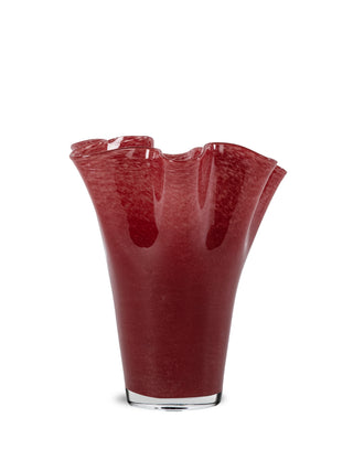 Viva Vase groß aus mundgeblasenem Glas – Bordeaux