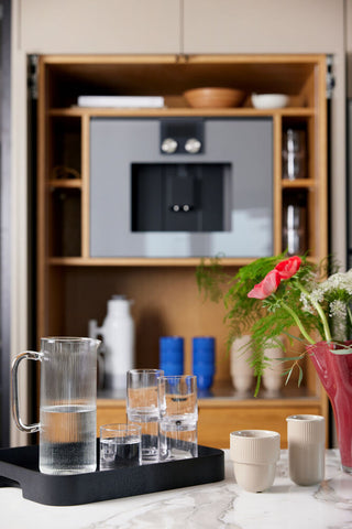 Viva Vase groß aus mundgeblasenem Glas – Bordeaux