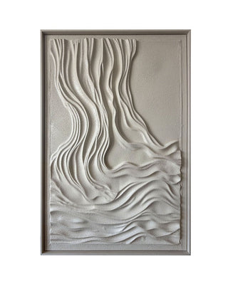XL Leinwand Weiß-Beige | 80x120cm