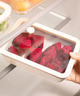 Glas Frischhaltedose Beige 2650 ml Ceramic Rechteckig