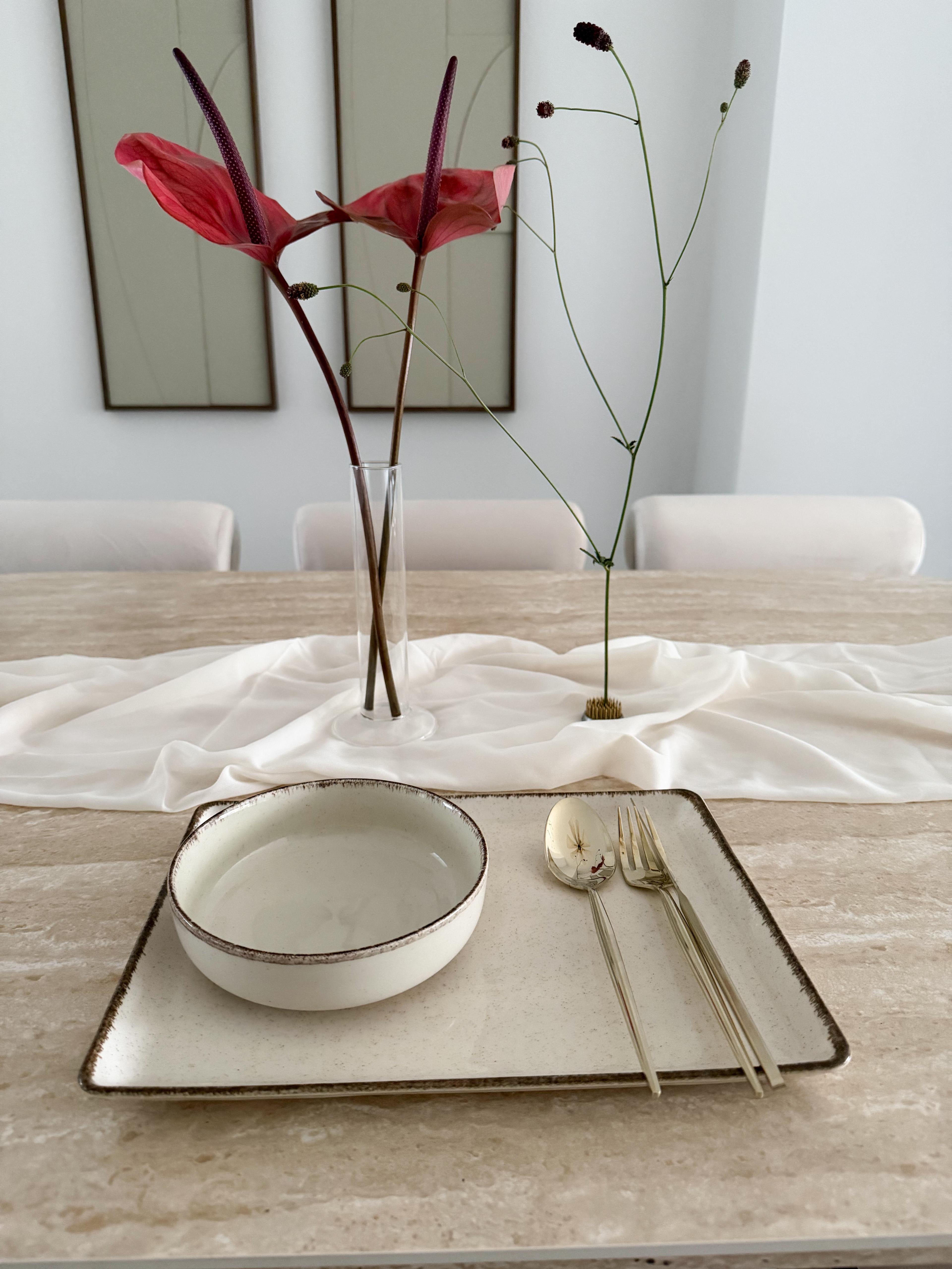 Pure Sand XL Servierplatte rechteckig 30x22cm – Emirtex Home