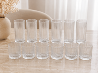 Terra Corta Lines Gläser-Set – 12-teilig für 6 Personen