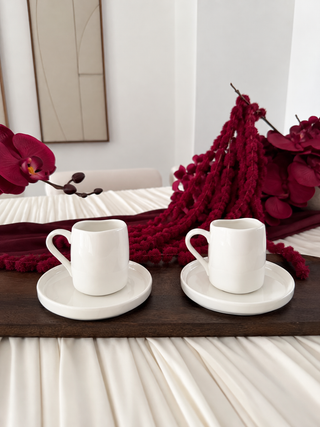 Diva Weiss 6er Kaffeetassen Set