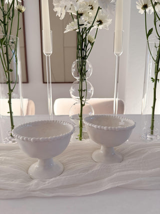 Pearly White Ice Cream Cups 2-Piece Set