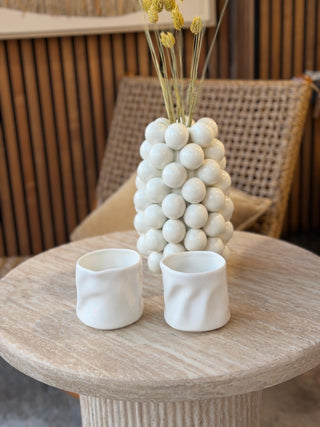 Wave Becher 2er Set Weiß