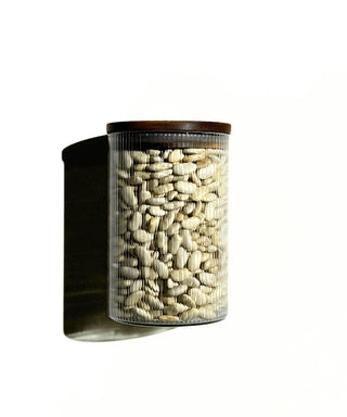 2er Vorratsgläser Stripe Akaziendeckel 1000 ml