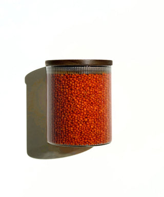 2er Vorratsgläser Stripe Akaziendeckel 750 ml