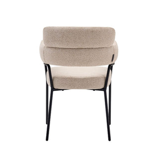 Vivente Arezzo Esszimmerstuhl Schwarz - Creme Stoff