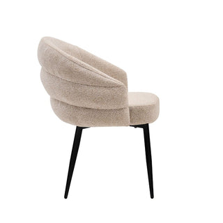 Vivente Ostuni Esszimmerstuhl Schwarz - Creme Stoff