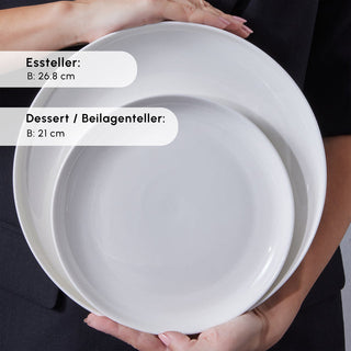 Karaca Streamline Favaro 53-Teiliges 12-Personen Geschirrset Weiß