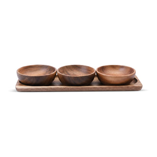Akazienholz-Schalen-Set – 4-teilig