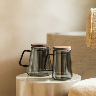 Teekanne 93cl mit Glasfilter und Deckel grau Luma