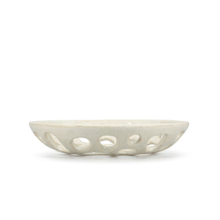 Beige Nomad Steingut Schale