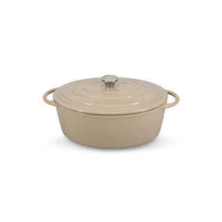 Gusseisen Kochtopf Ferno beige oval 41x26cm