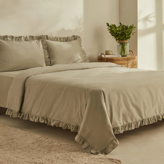 Karaca Home Pure Ruffle Bettwäsche 200x220cm 4tlg. Salbei