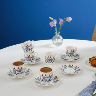 Karaca Halic Mokkatassen Set für 6 Personen 80ml