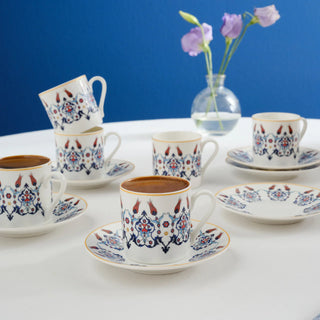 Karaca Halic Mokkatassen Set für 6 Personen 80ml