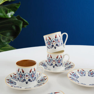 Karaca Halic Mokkatassen Set für 6 Personen 80ml