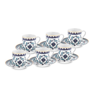 Karaca Rumi Mokkatassen Set für 6 Personen 80ml