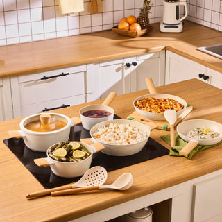 Karaca Swiss Crystal Almond Cream 12-teiliges Kochgeschirr-Set