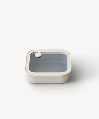 Glas Frischhaltedose Beige 600ml Ceramic Quadratisch